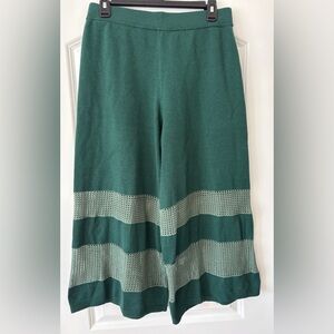 Anthropologie Celandine green Cotton knit beach pants NWT. $118 size Medium. $50